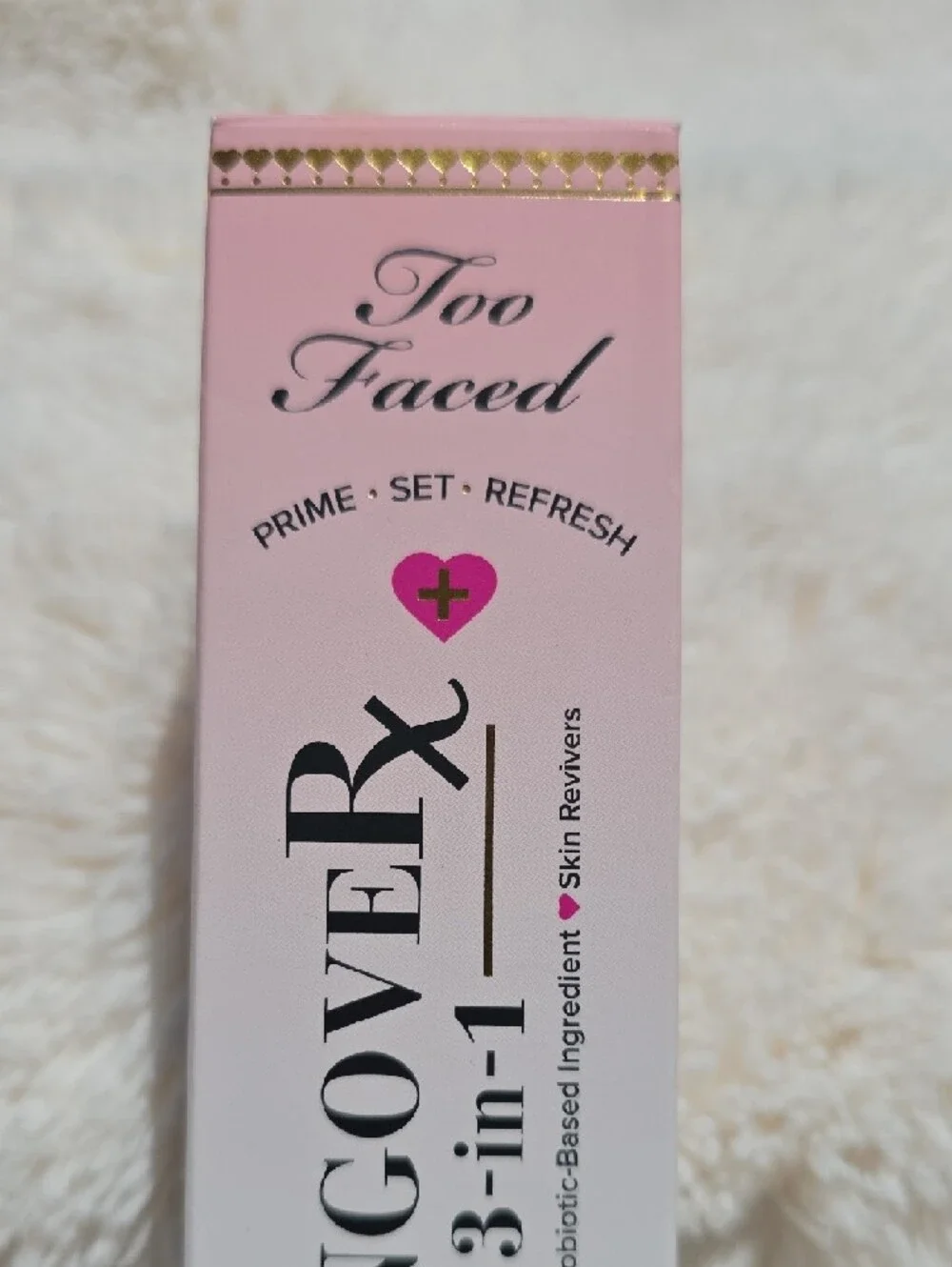Too Faced Hangover 3-in-1 Replenishing Primer & Setting Spray - Pink/White/Gold